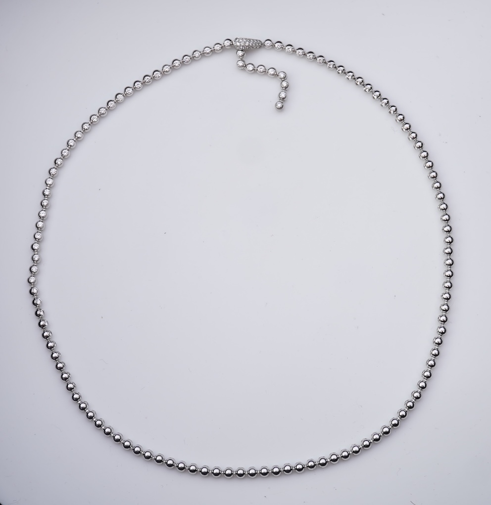 Cartier, a diamond necklace, 'Perles de Diamants', circa 2000